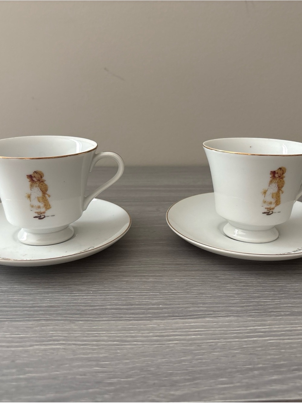 Vintage Holly Hobbie Cup And saucer set of 2